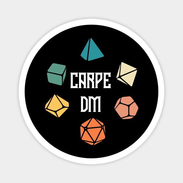 Carpe DM Retro Dice Magnet by OfficialTeeDreams